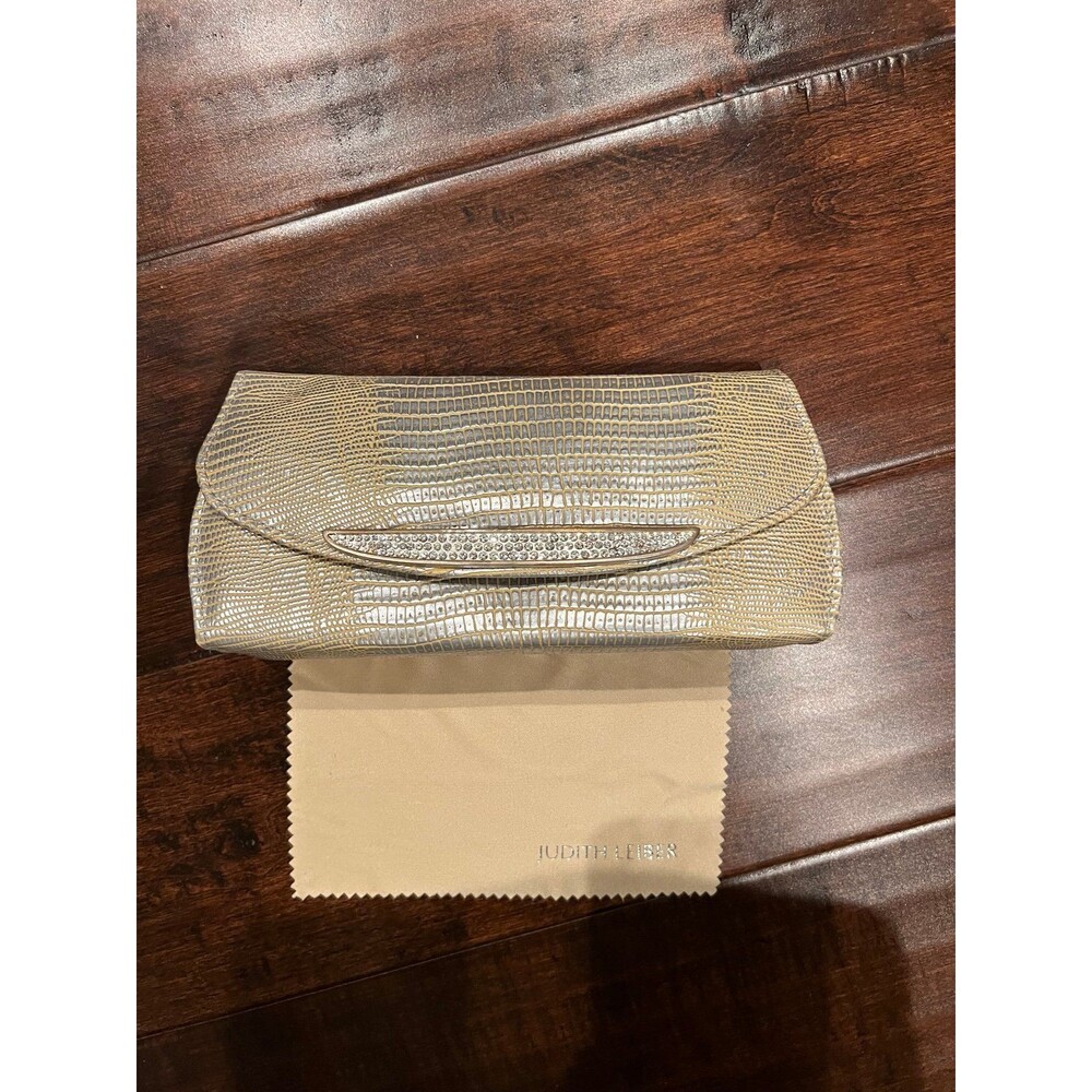 Judith Leiber Lizard Crystal Sunglass Case Clutch